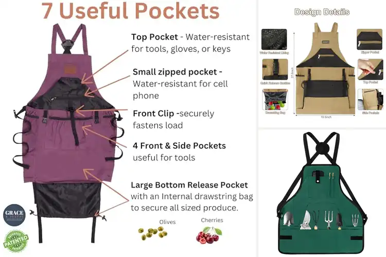 Detailed view of Best Gardening Aprons: 10 Top Picks for Easy Gardening
