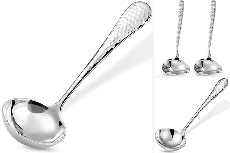 Detailed view of Best Hammered Ladles for Elegant Serving