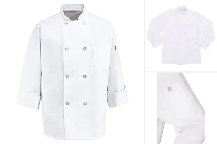 Detailed view of Best White Chef Coats: Comfort & Style Picks