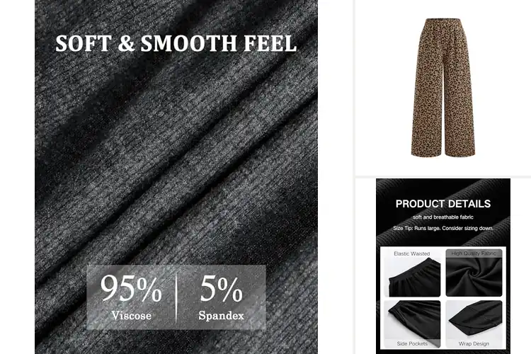 Detailed view of Best Wide Leg Lounge Pants